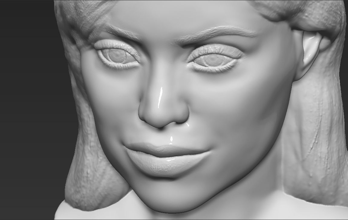 Kylie Jenner bust 3D printing stl obj formats 3D print model_16