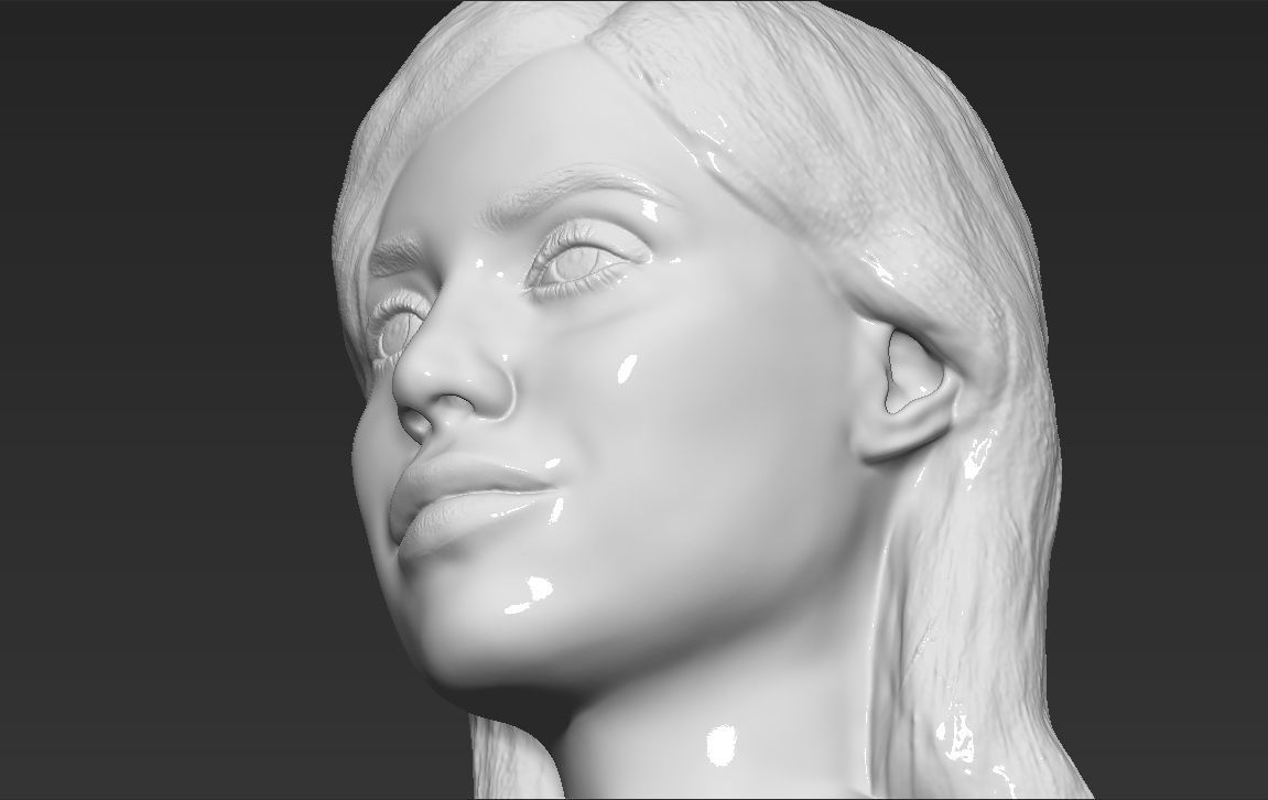 Kylie Jenner bust 3D printing stl obj formats 3D print model_20