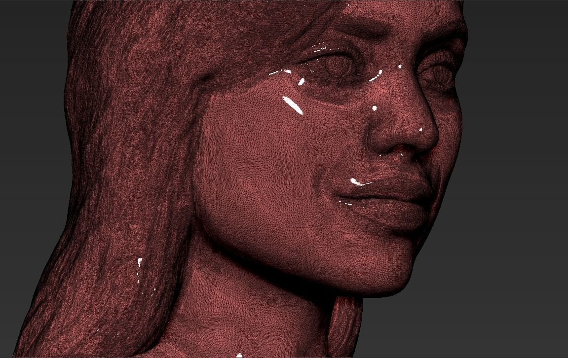 Kylie Jenner bust 3D printing stl obj formats 3D print model_25