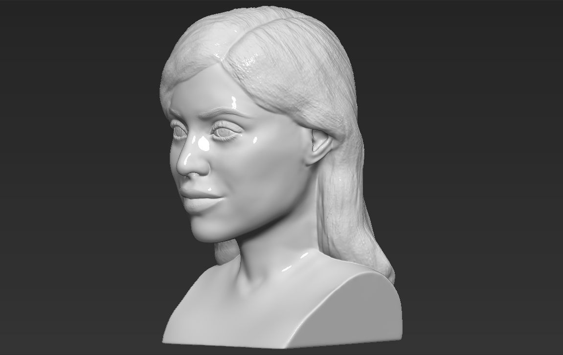 Kylie Jenner bust 3D printing stl obj formats 3D print model_8