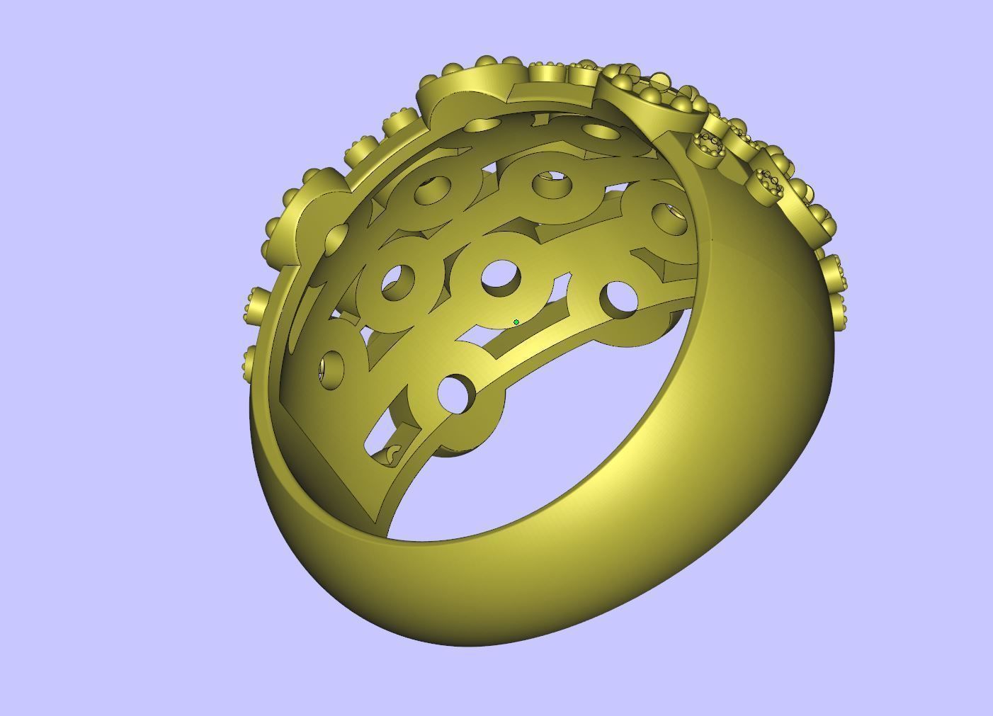 Colored Gemstone Rings N5 3D print model_8