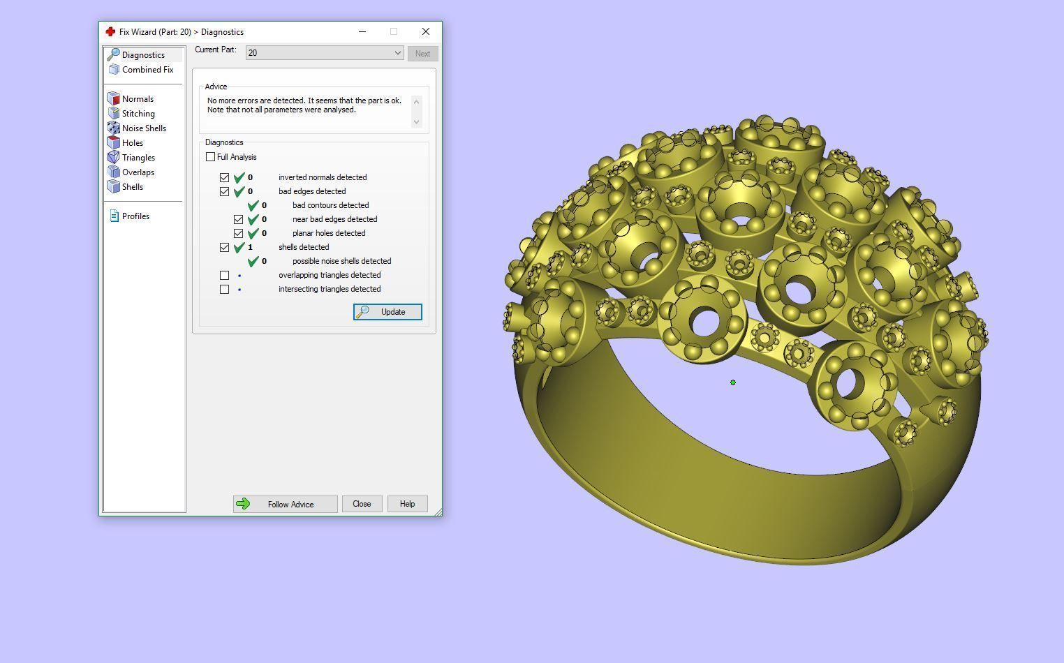 Colored Gemstone Rings N5 3D print model_6