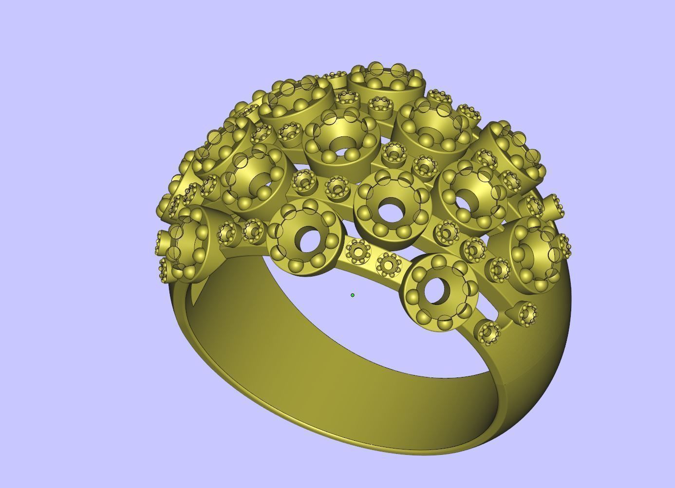 Colored Gemstone Rings N5 3D print model_7