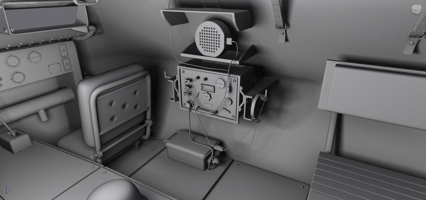 ww2 sdkfz 251 HighPoly  transport Vehicle  3D model_14