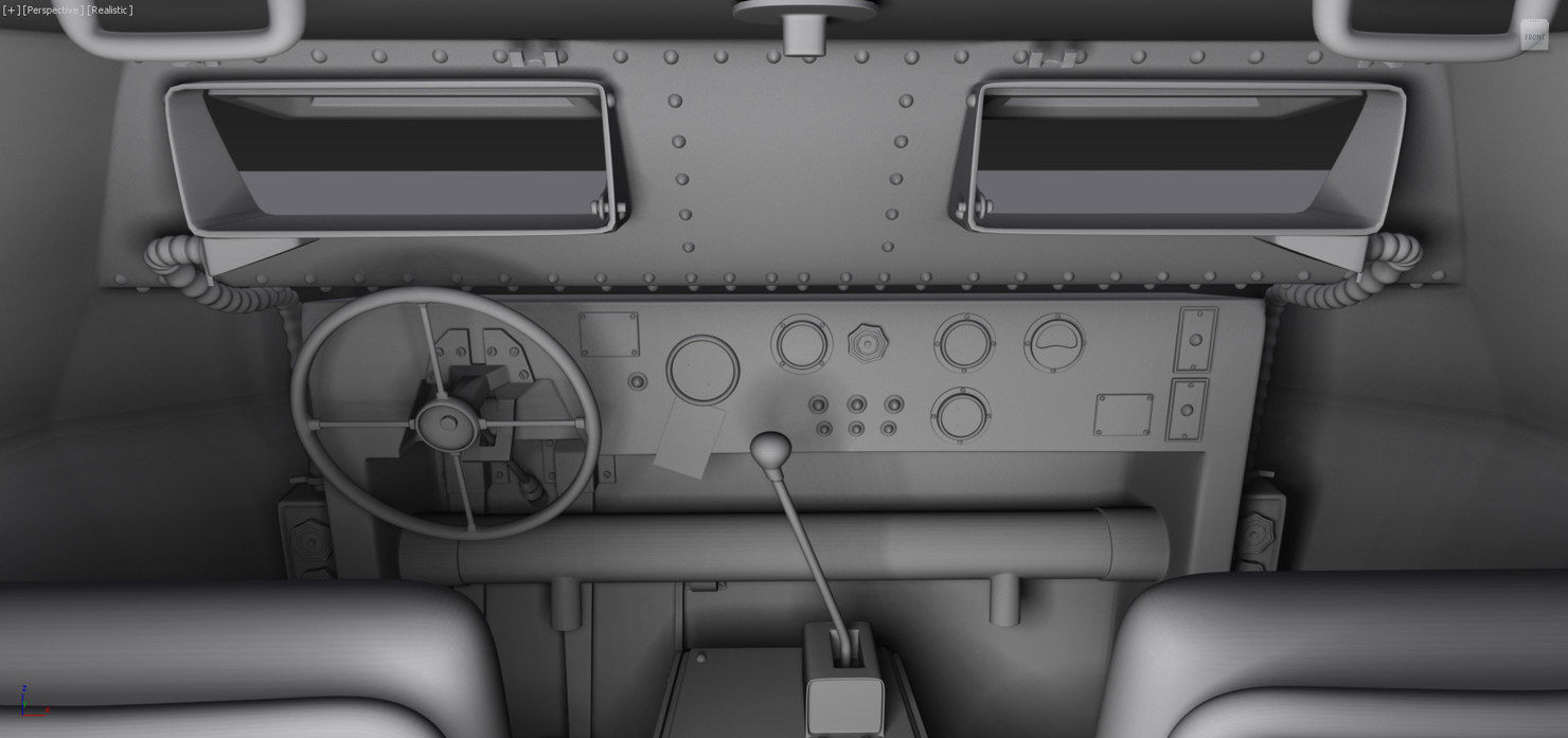 ww2 sdkfz 251 HighPoly  transport Vehicle  3D model_15