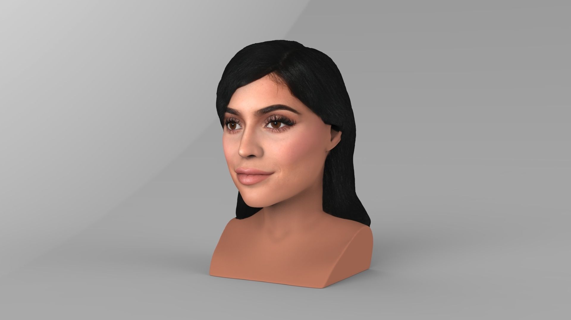 Kylie Jenner bust ready for full color 3D printing 3D print model_4