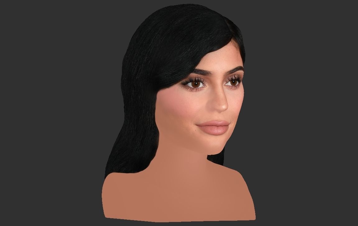 Kylie Jenner bust ready for full color 3D printing 3D print model_22