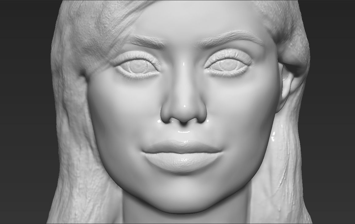 Kylie Jenner bust ready for full color 3D printing 3D print model_27
