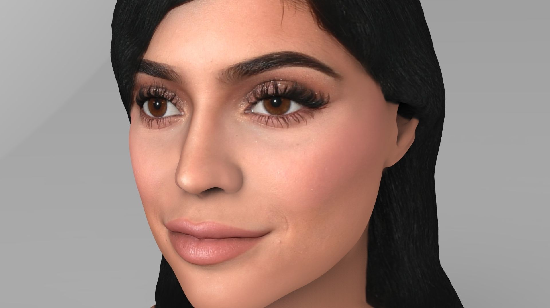 Kylie Jenner bust ready for full color 3D printing 3D print model_3