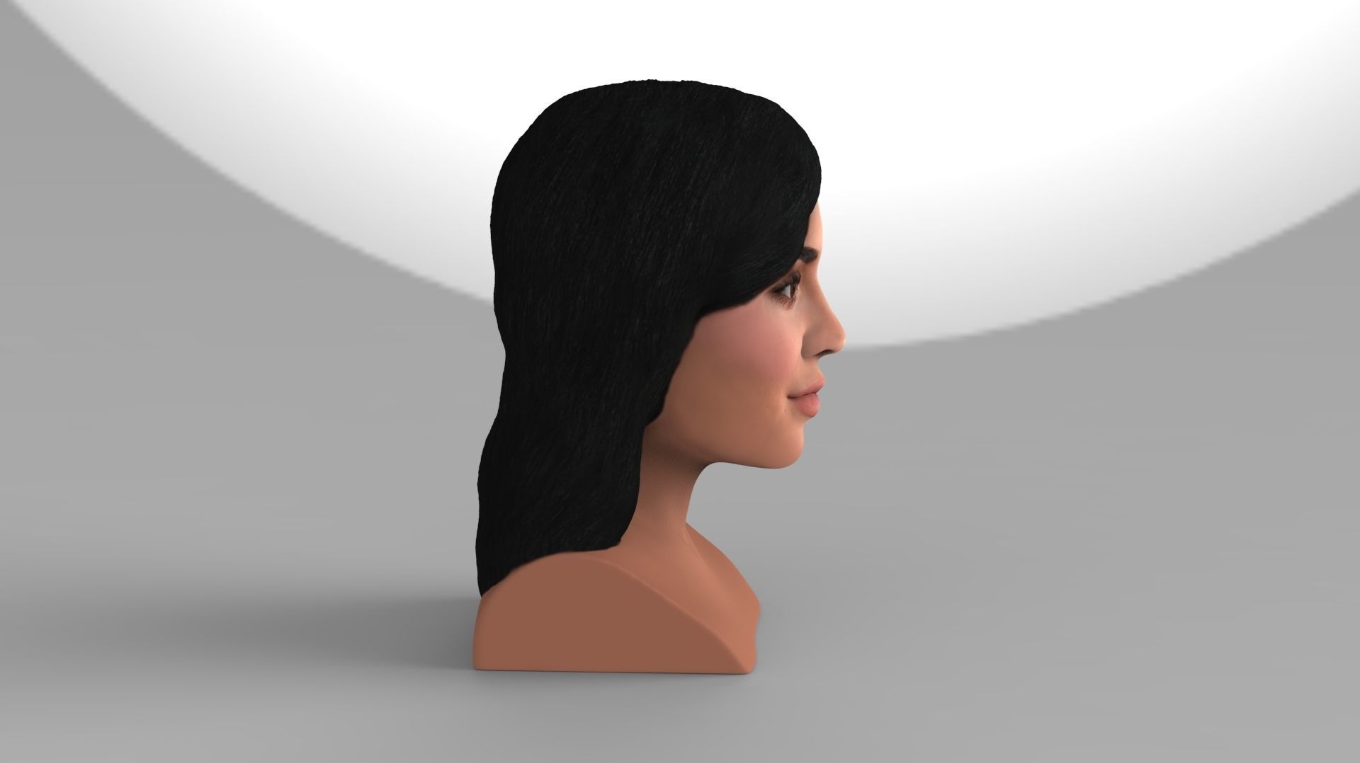 Kylie Jenner bust ready for full color 3D printing 3D print model_10