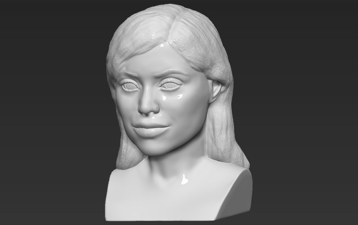 Kylie Jenner bust ready for full color 3D printing 3D print model_25
