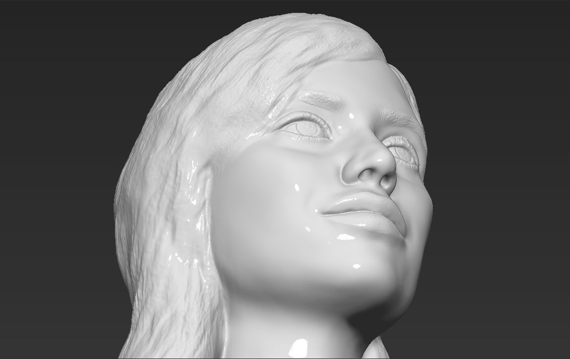 Kylie Jenner bust ready for full color 3D printing 3D print model_43