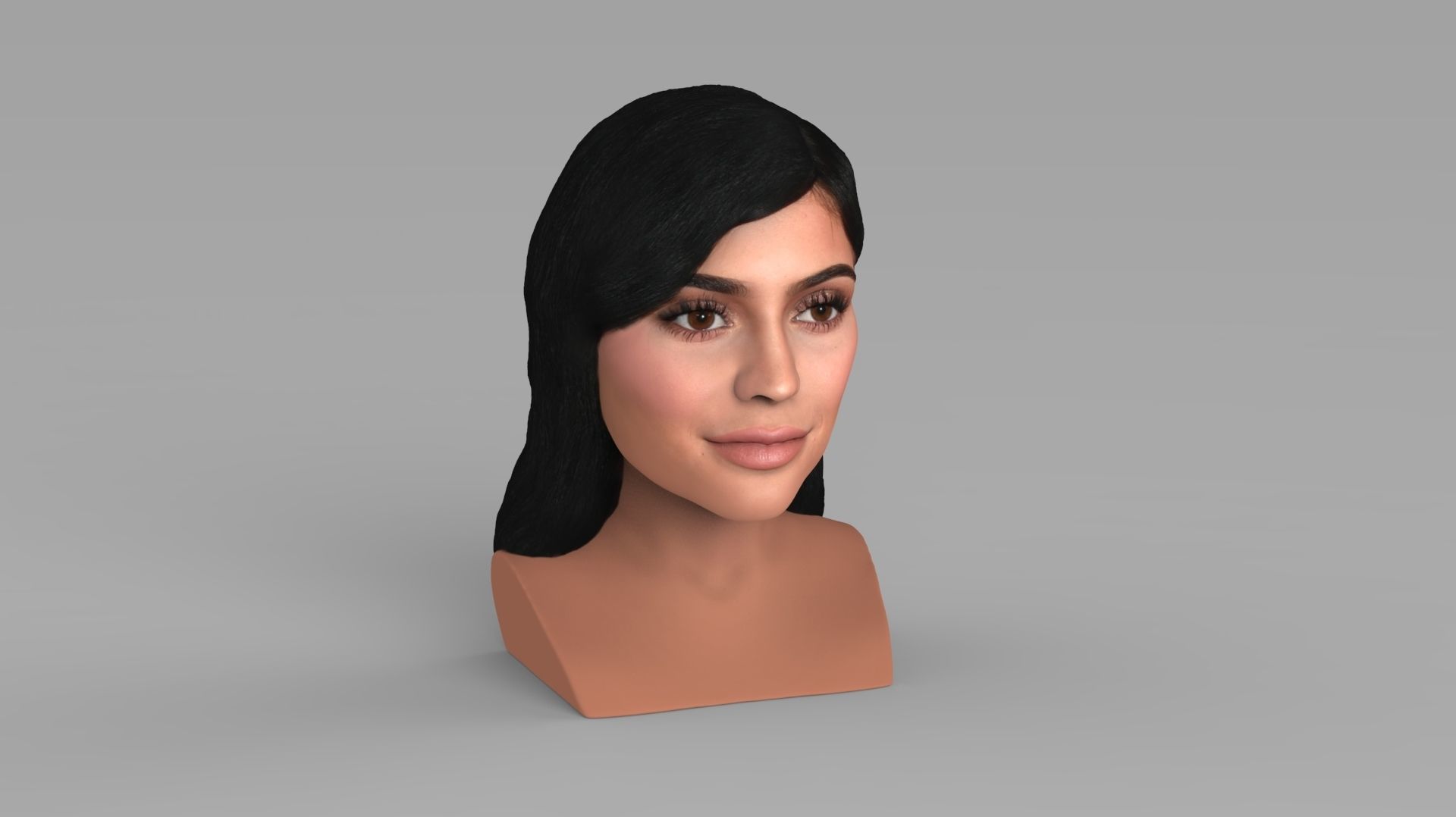 Kylie Jenner bust ready for full color 3D printing 3D print model_12