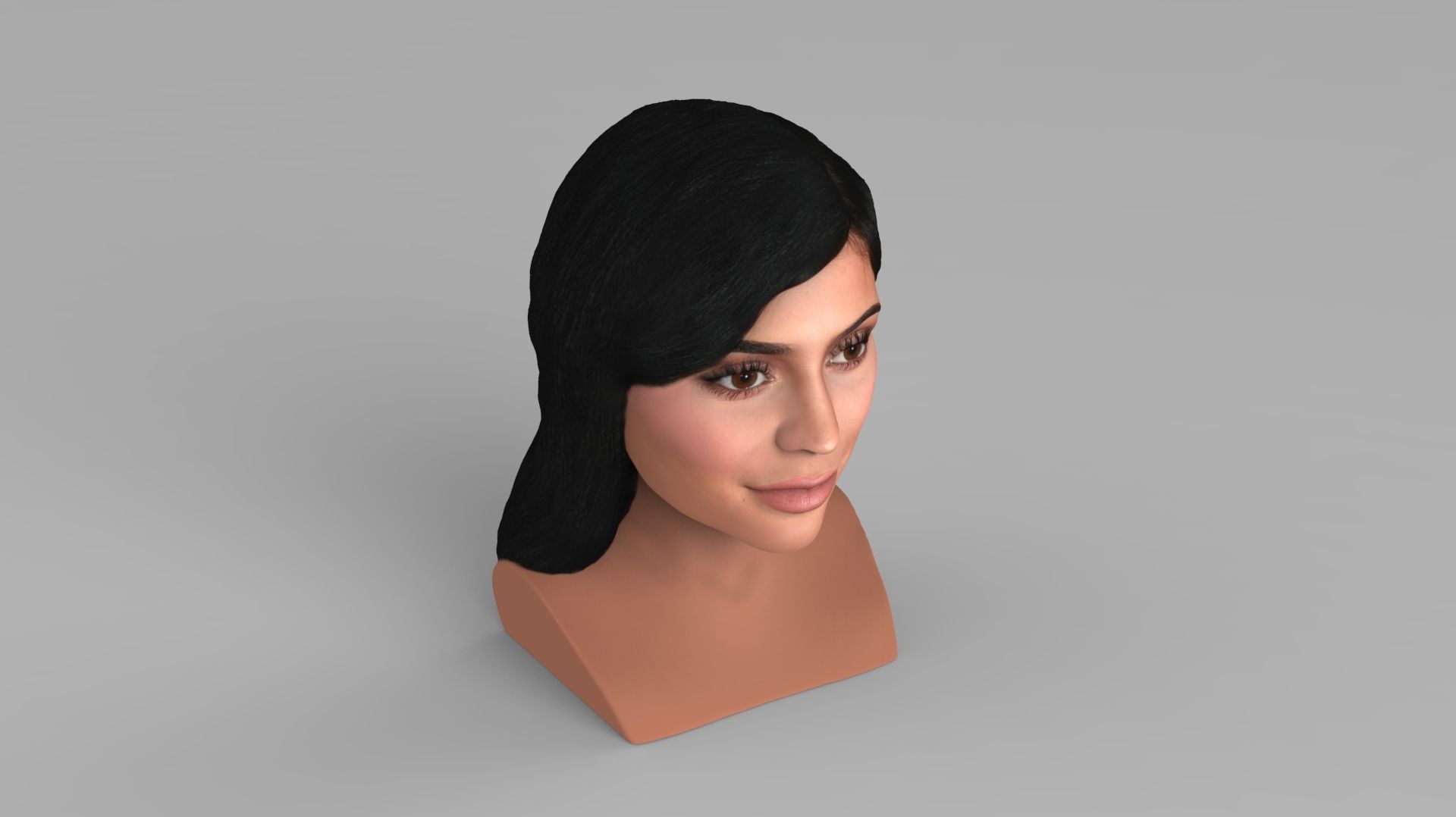 Kylie Jenner bust ready for full color 3D printing 3D print model_13
