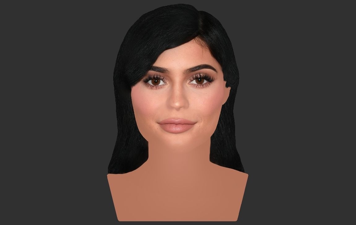 Kylie Jenner bust ready for full color 3D printing 3D print model_21