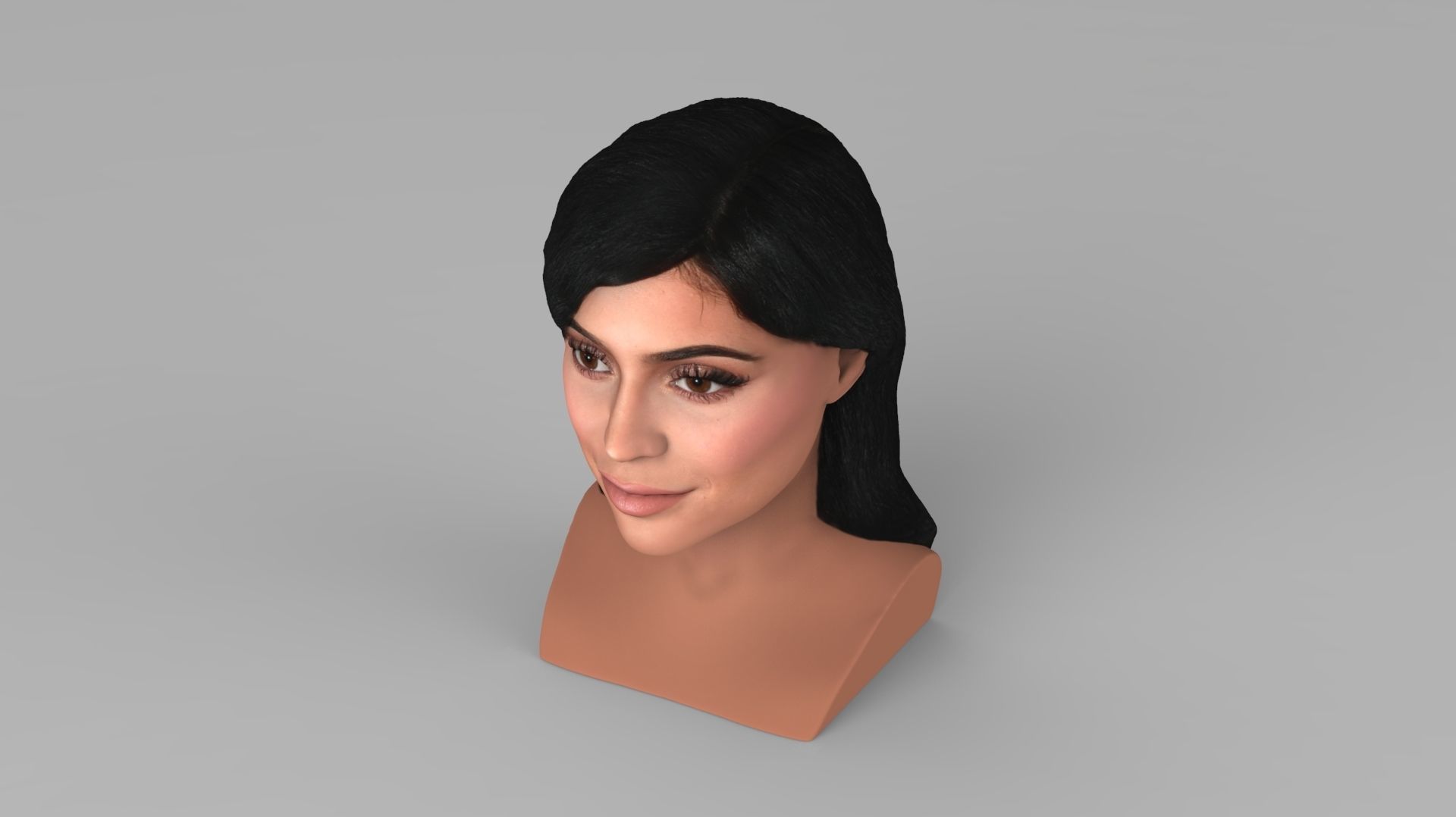 Kylie Jenner bust ready for full color 3D printing 3D print model_15