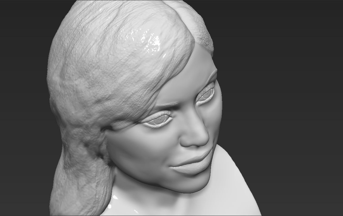 Kylie Jenner bust ready for full color 3D printing 3D print model_40
