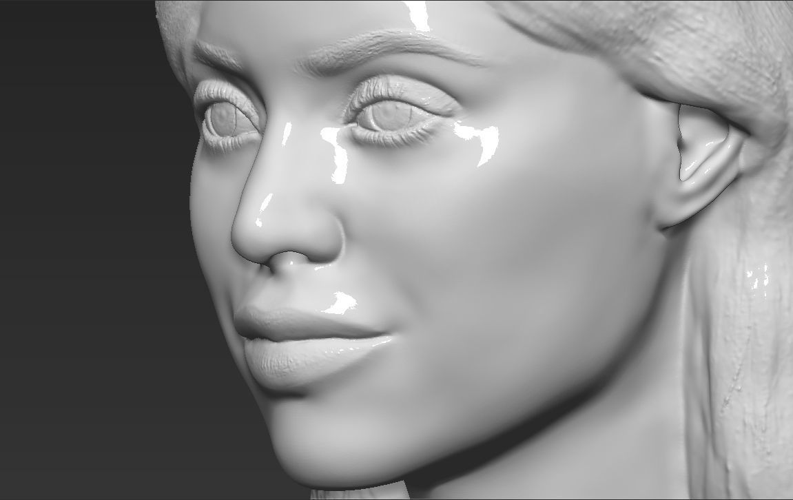 Kylie Jenner bust ready for full color 3D printing 3D print model_38
