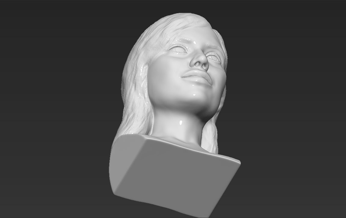 Kylie Jenner bust ready for full color 3D printing 3D print model_39