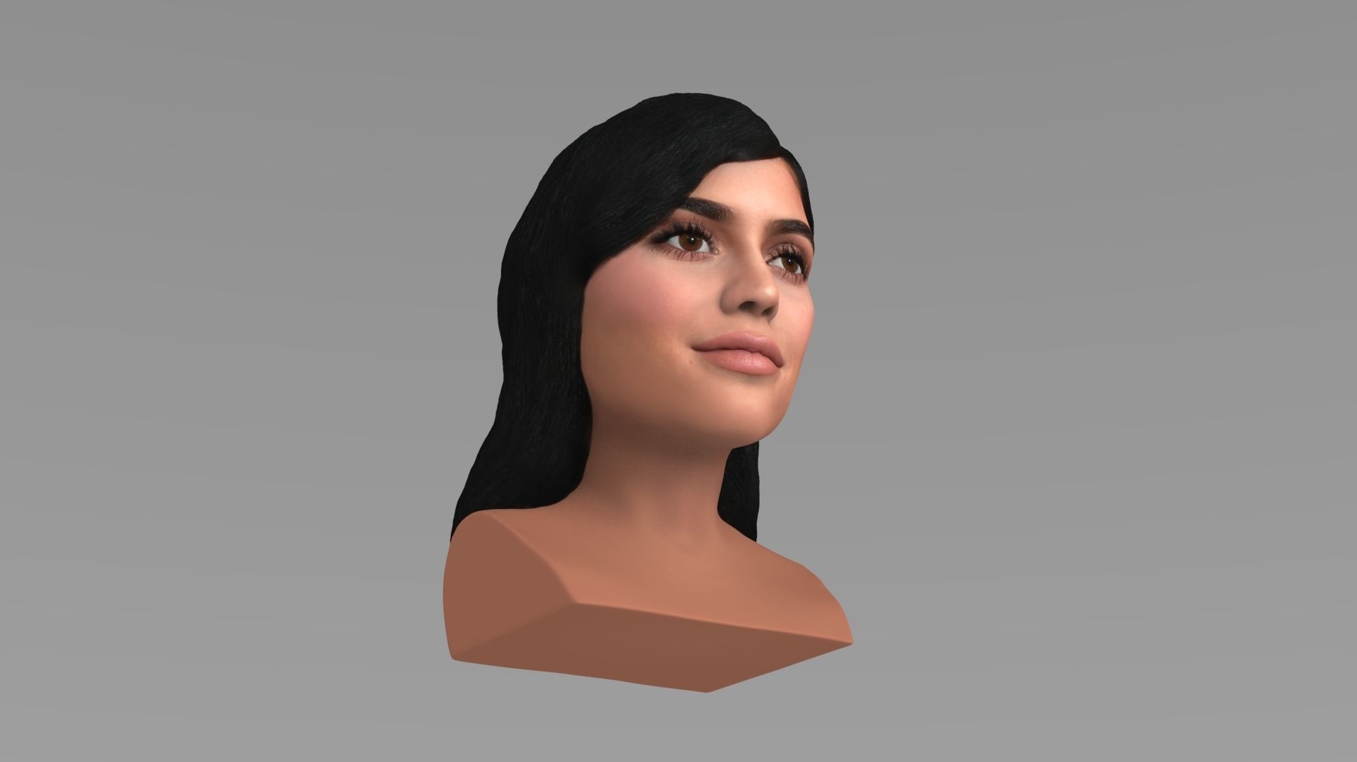 Kylie Jenner bust ready for full color 3D printing 3D print model_14