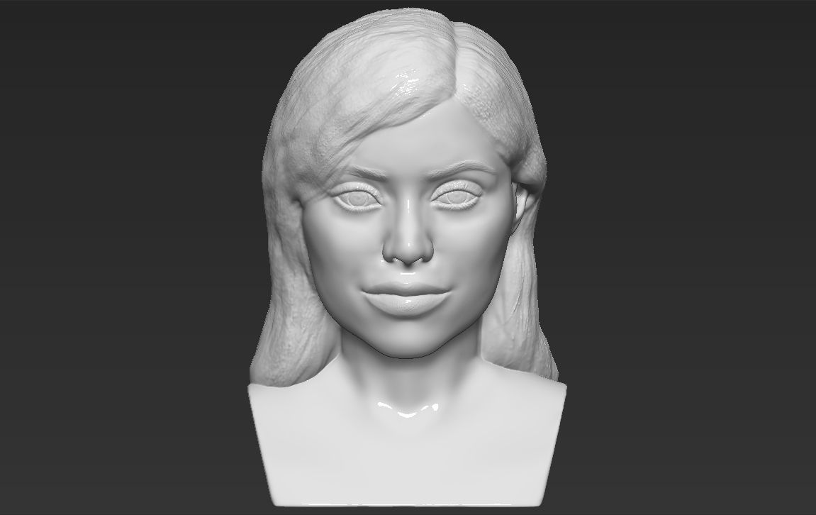 Kylie Jenner bust ready for full color 3D printing 3D print model_24