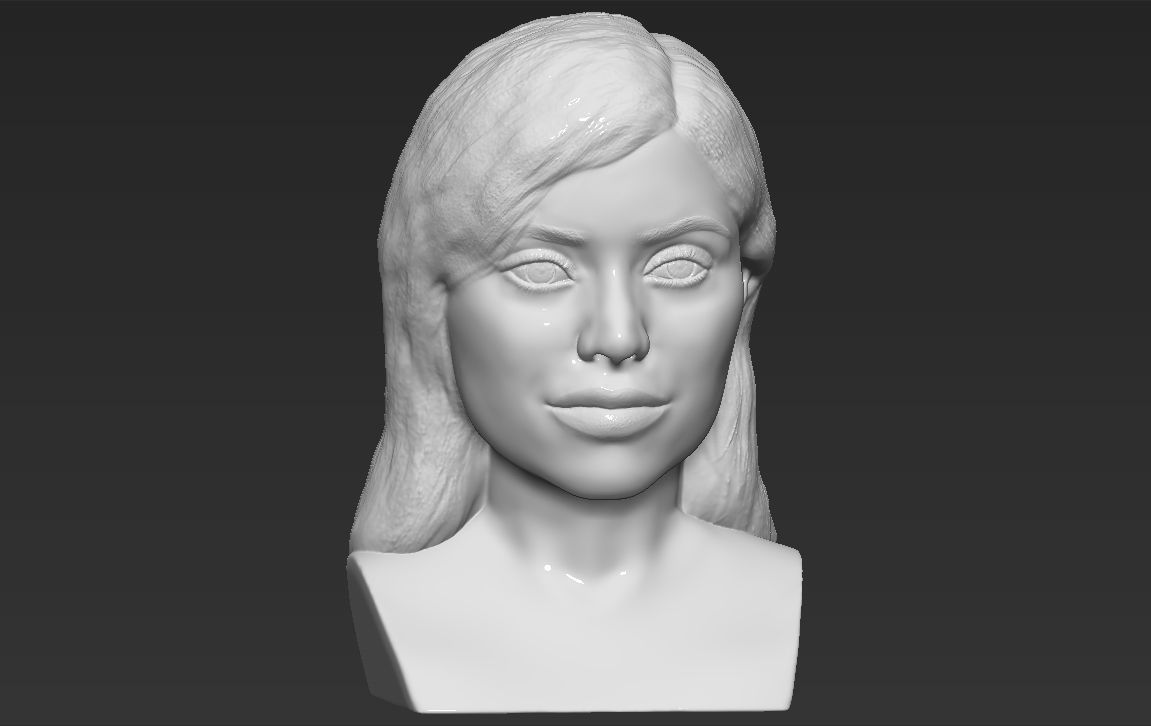 Kylie Jenner bust ready for full color 3D printing 3D print model_37