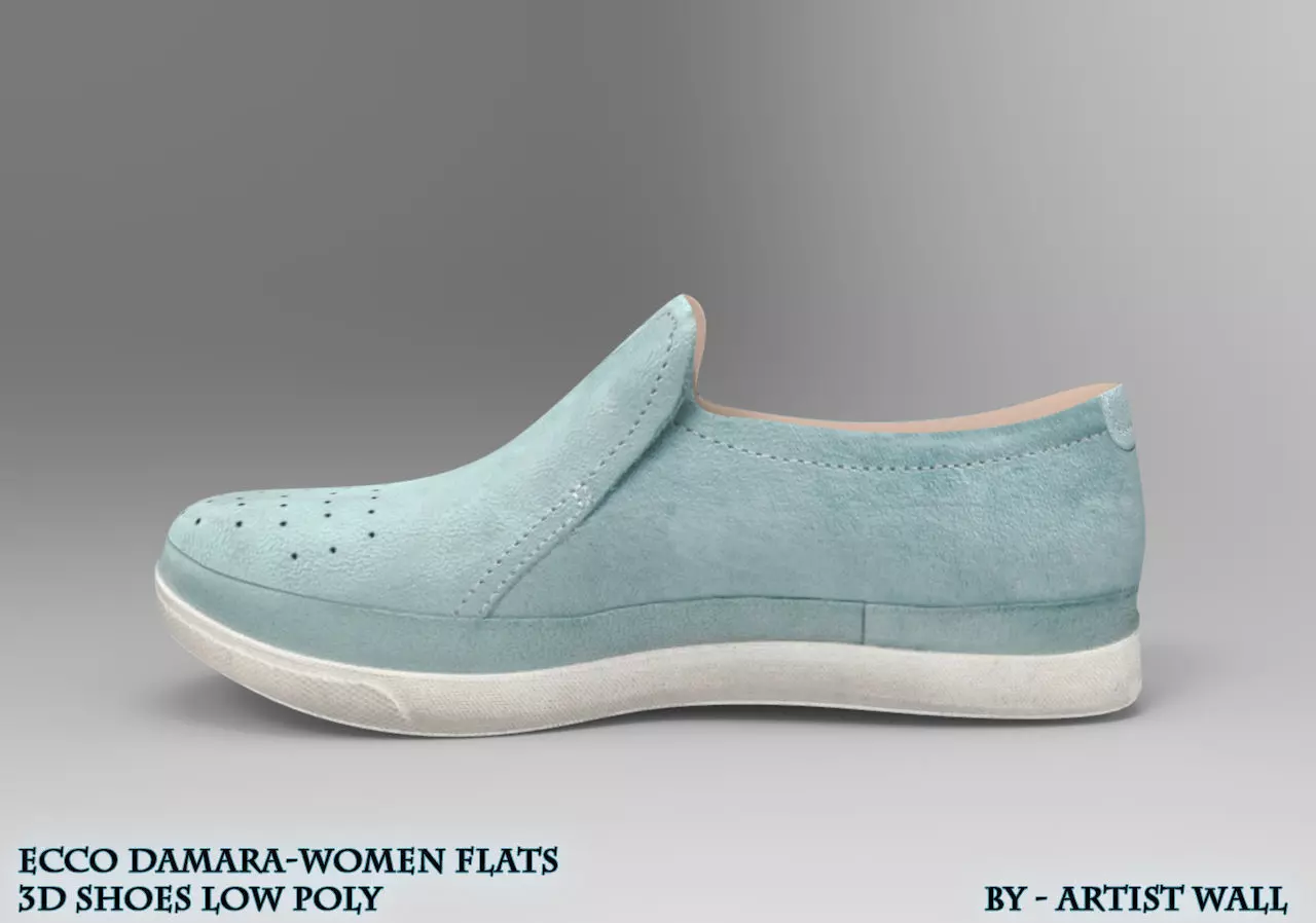ECCO DAMARA -Women Flats low-poly 3D model Low-poly 3D model