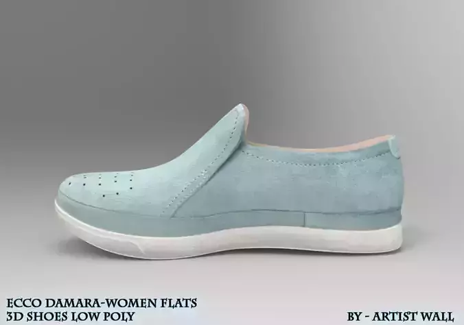 ECCO DAMARA -Women Flats low-poly 3D model 