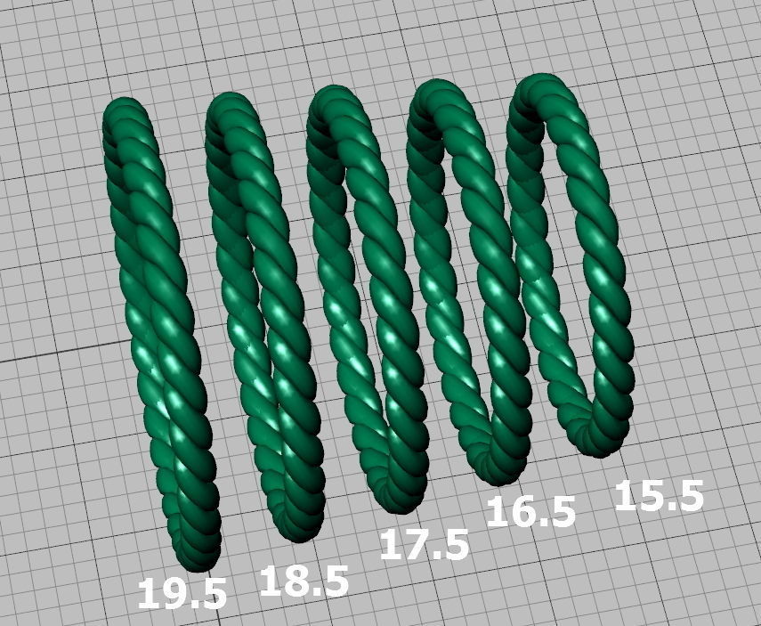 Just Rope Ring 5 sizes N0264 3D print model_6