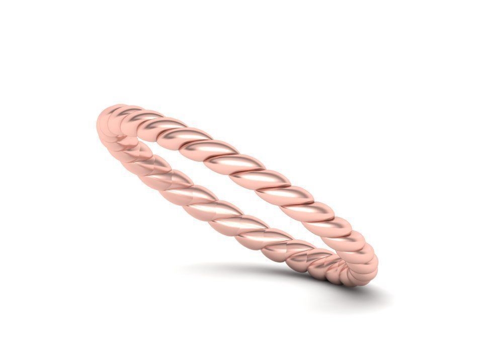 Just Rope Ring 5 sizes N0264 3D print model_2