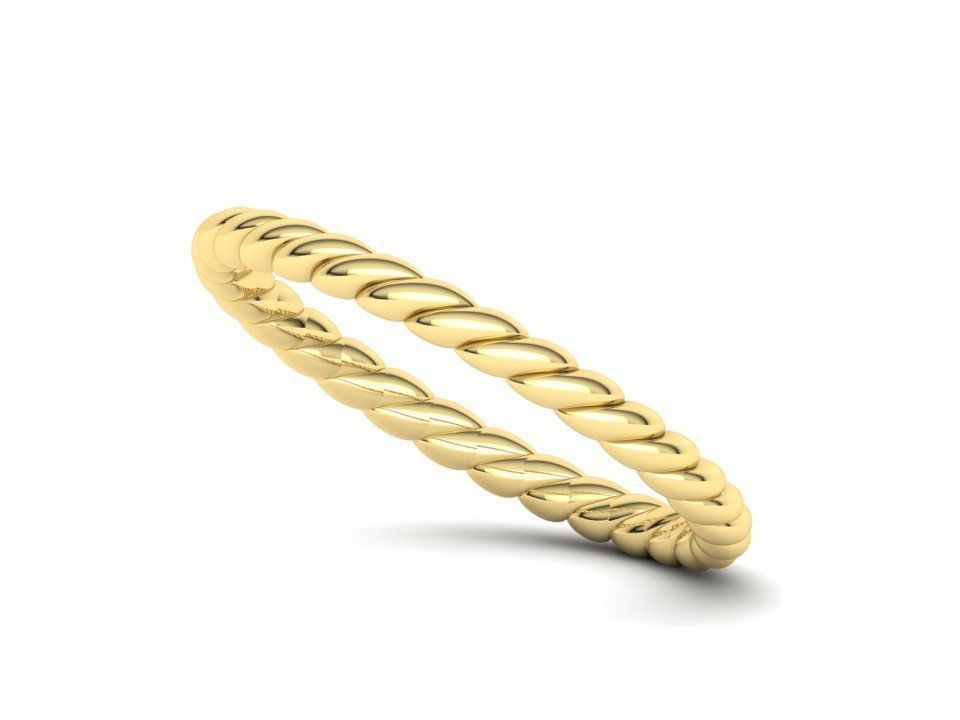 Just Rope Ring 5 sizes N0264 3D print model_4