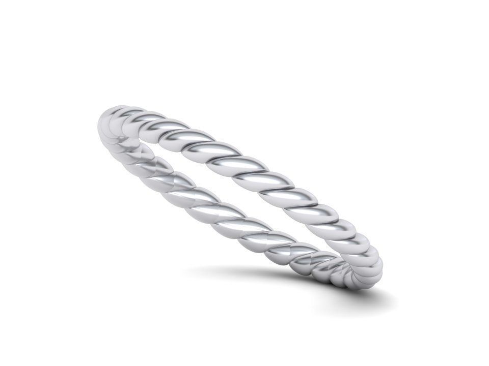 Just Rope Ring 5 sizes N0264 3D print model_3