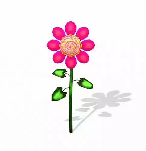 Pink Flower LOW POLY