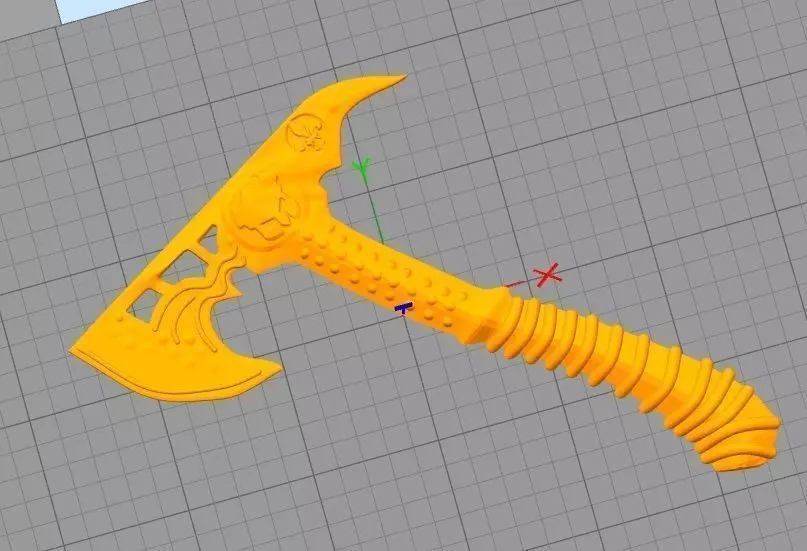 viking axe 3D print model_0