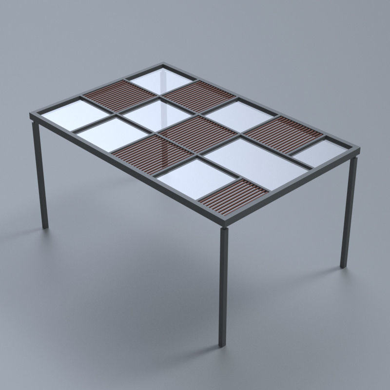 Fabricated sun shade 3D model_1