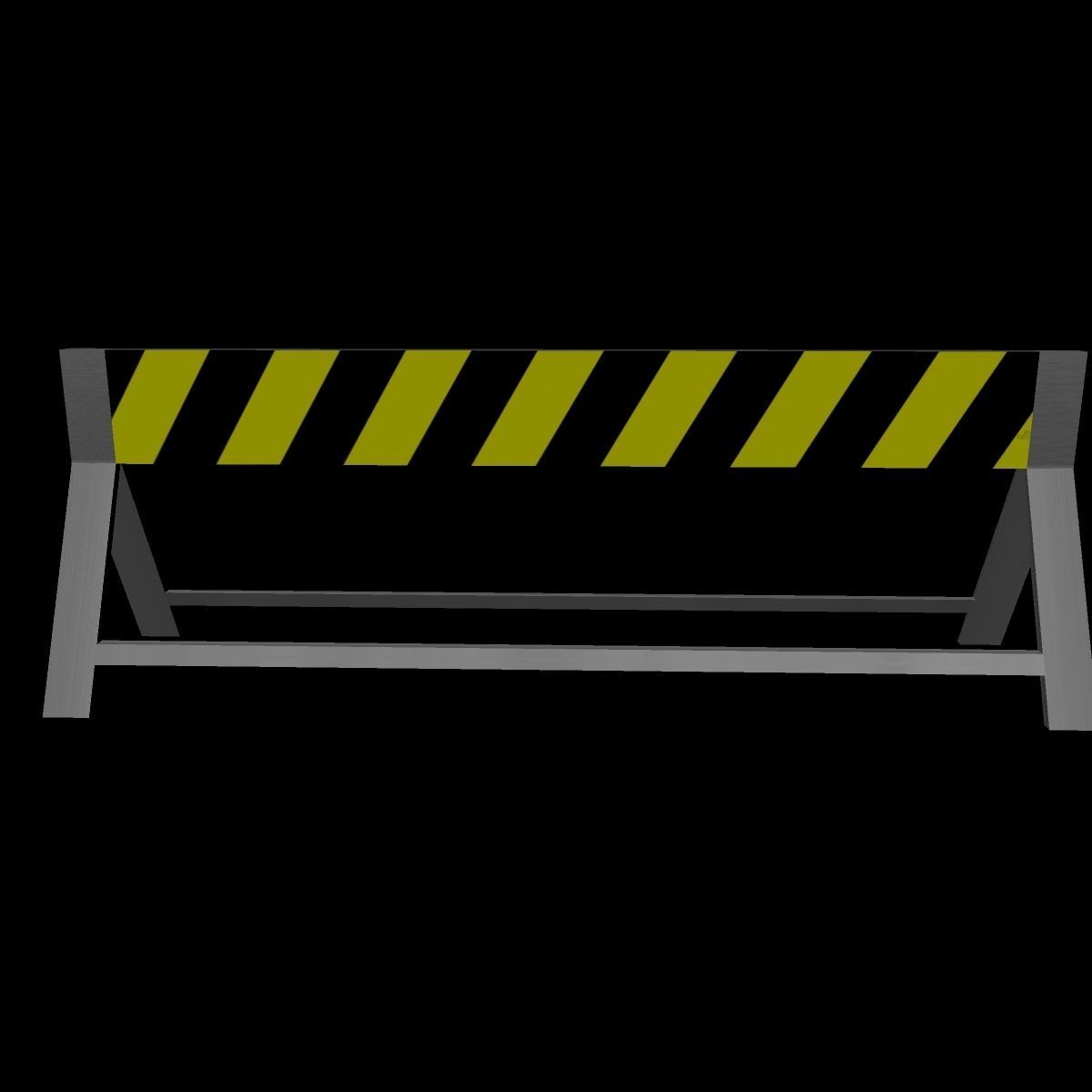 Road Block Package Low-poly 3D model_9