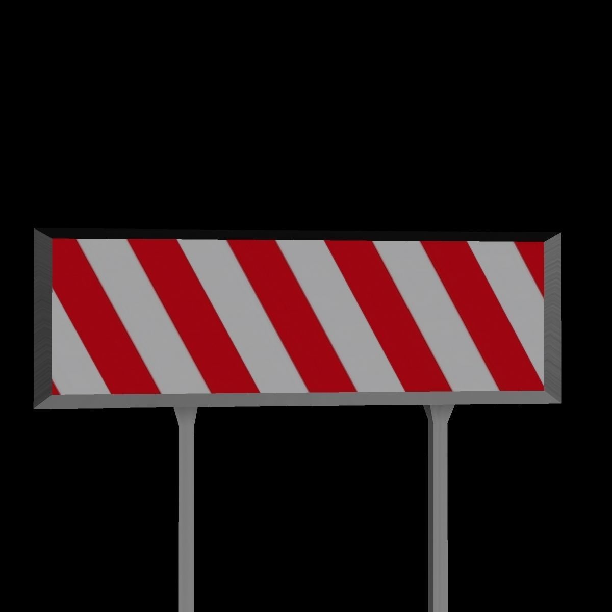 Road Block Package Low-poly 3D model_8