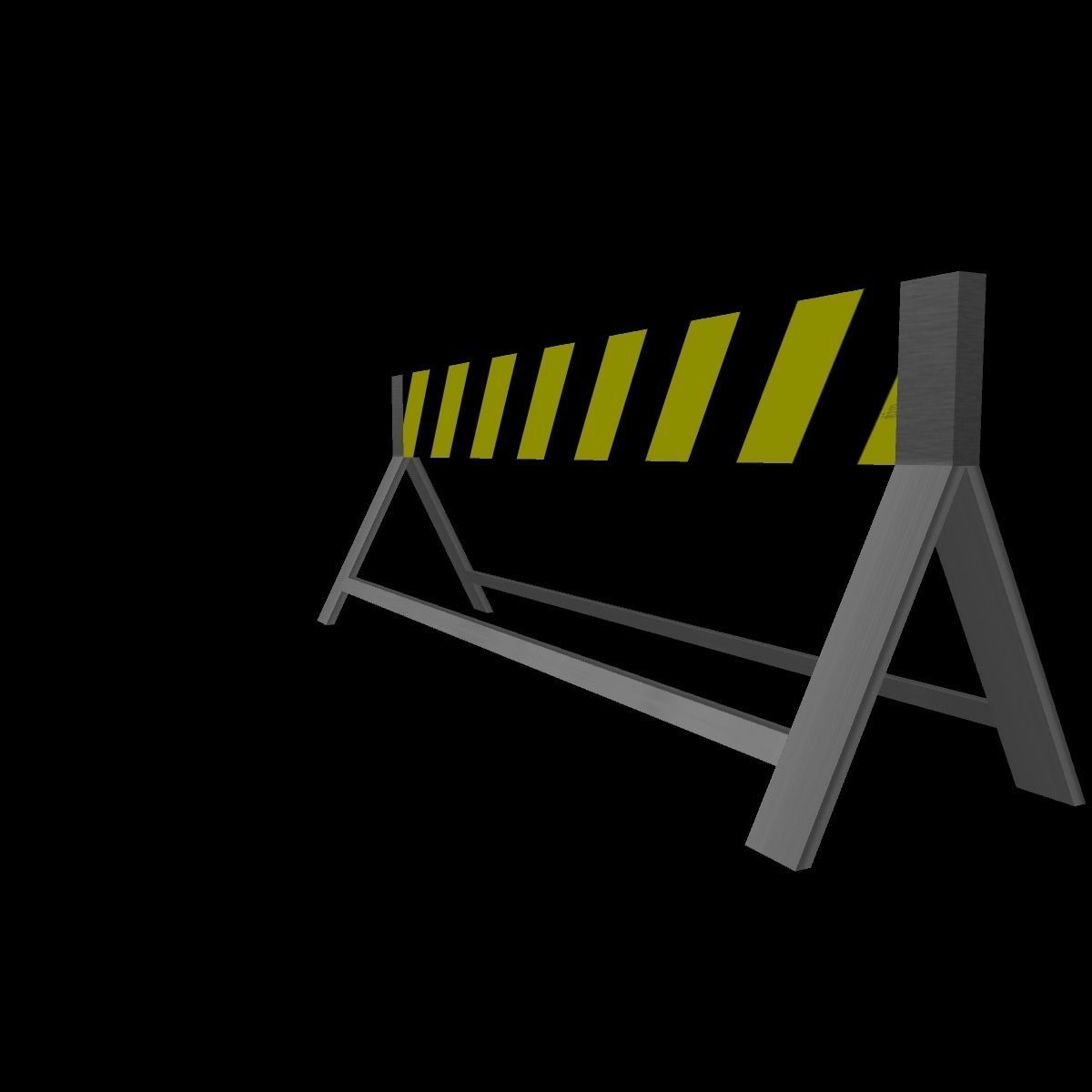 Road Block Package Low-poly 3D model_5