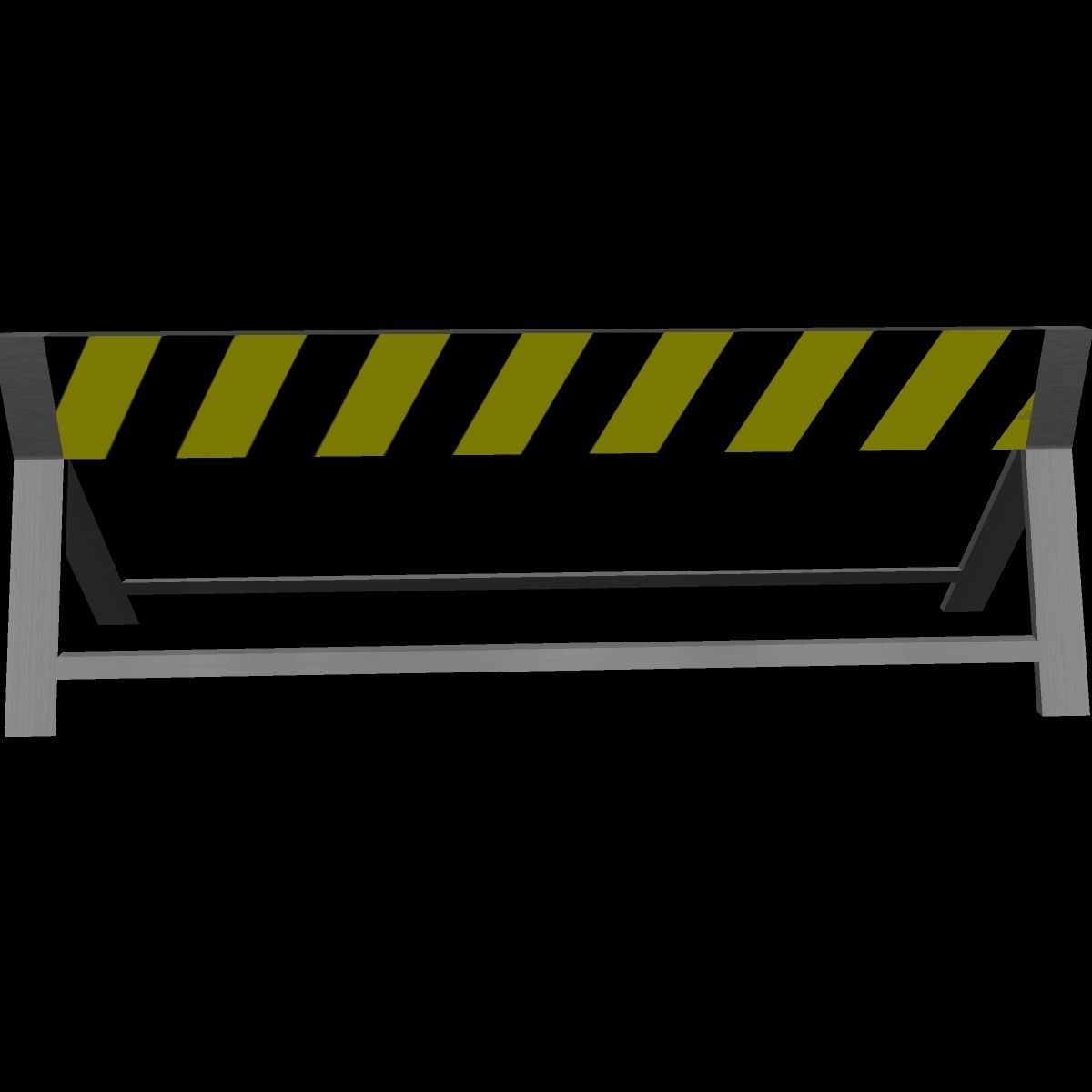 Road Block Package Low-poly 3D model_6