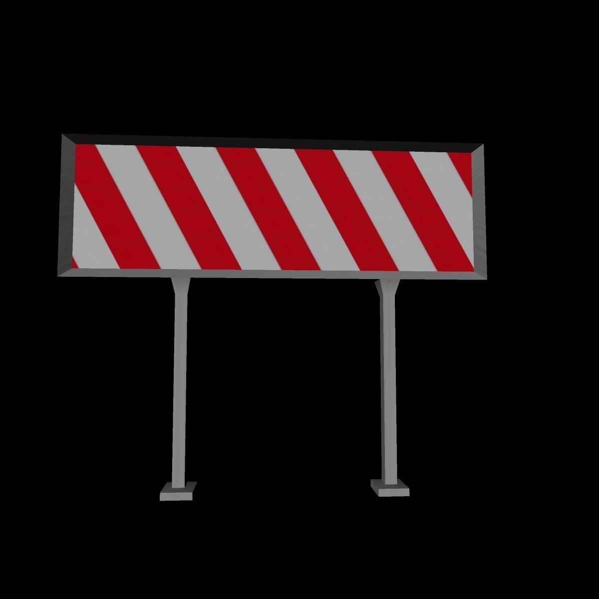 Road Block Package Low-poly 3D model_13