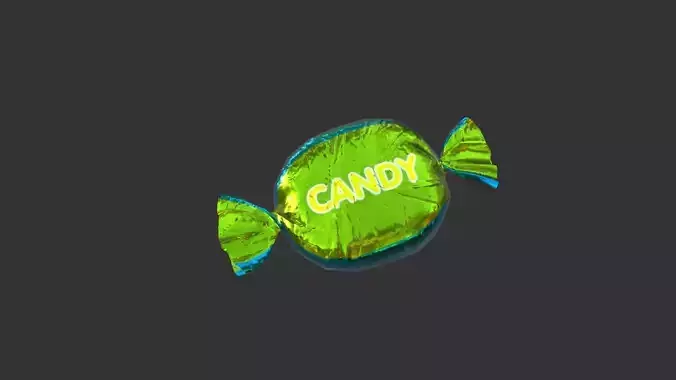 Wrapped Candy Low-poly 3D model