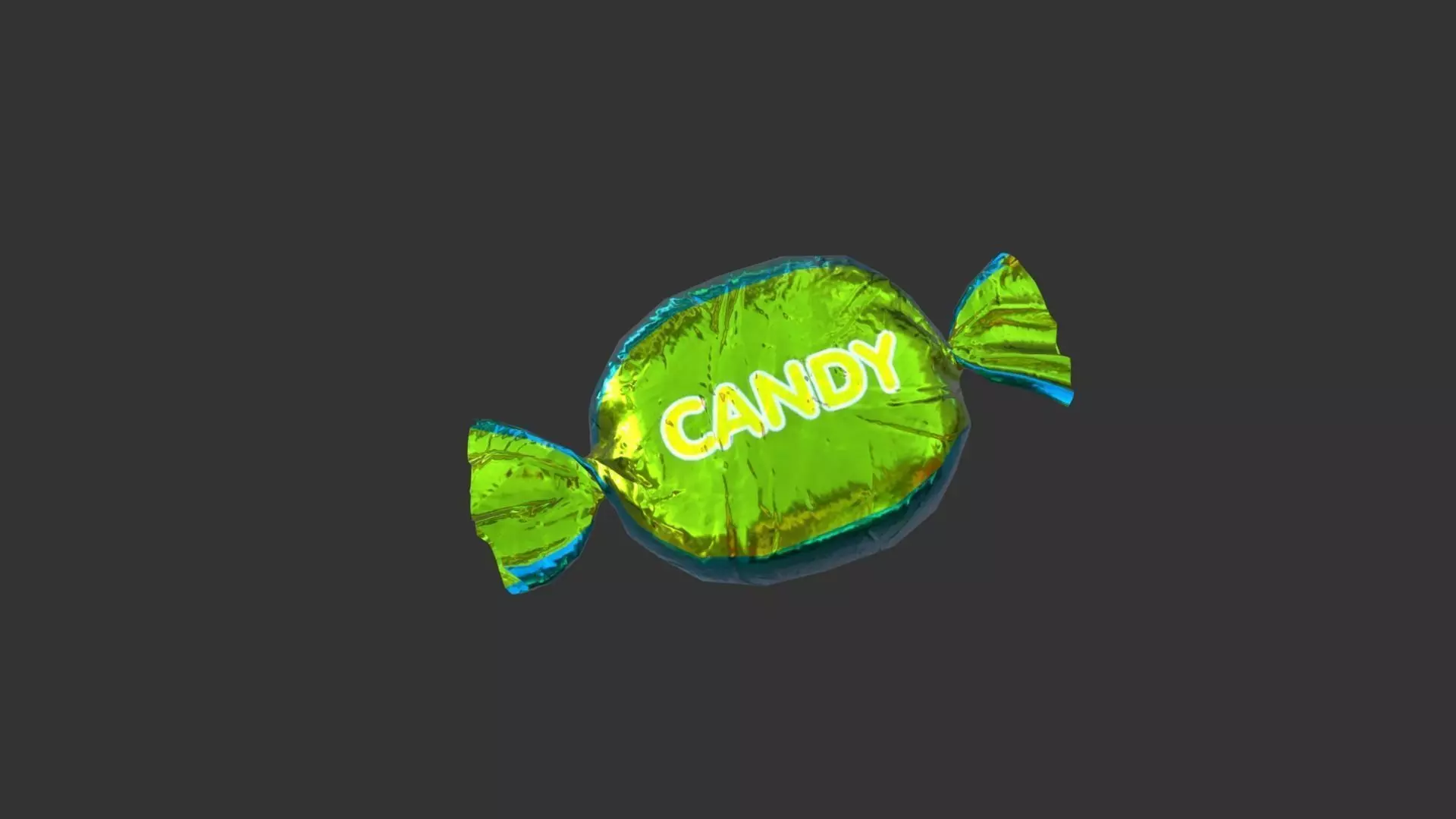 Wrapped Candy Low-poly 3D model_0