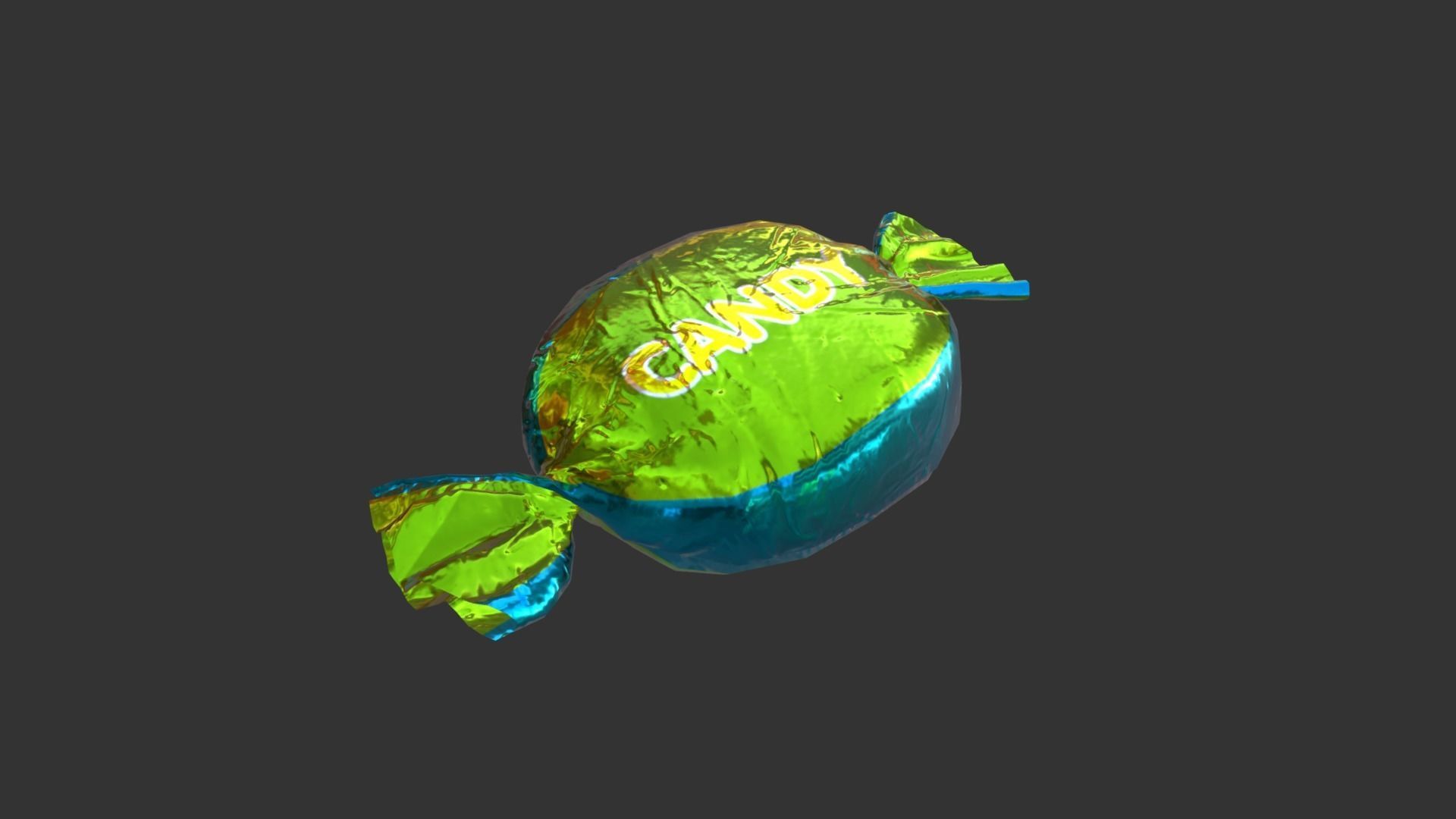 Wrapped Candy Low-poly 3D model_1
