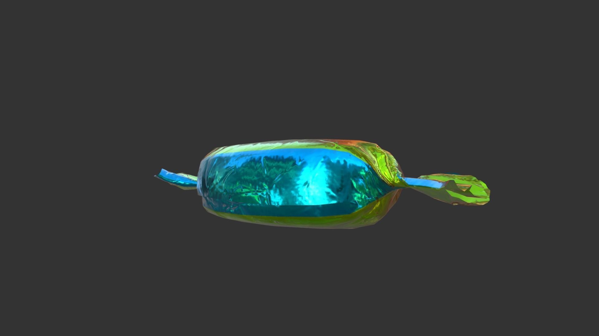 Wrapped Candy Low-poly 3D model_2