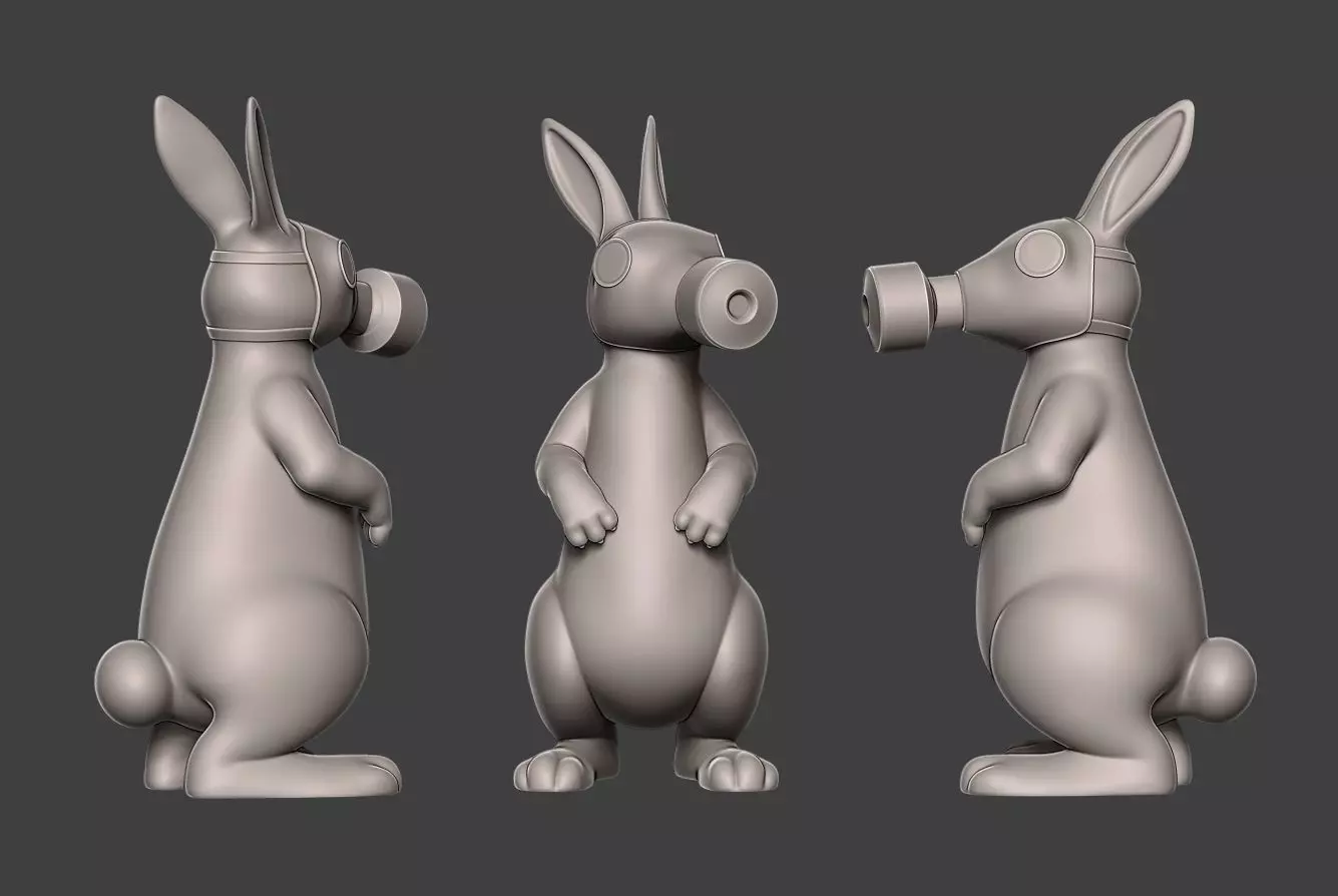 Hare 1 rabbit 3D print model