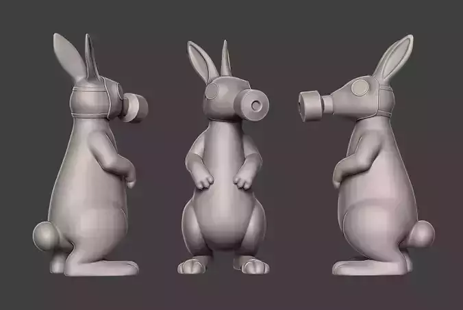 Hare 1 rabbit 3D print model