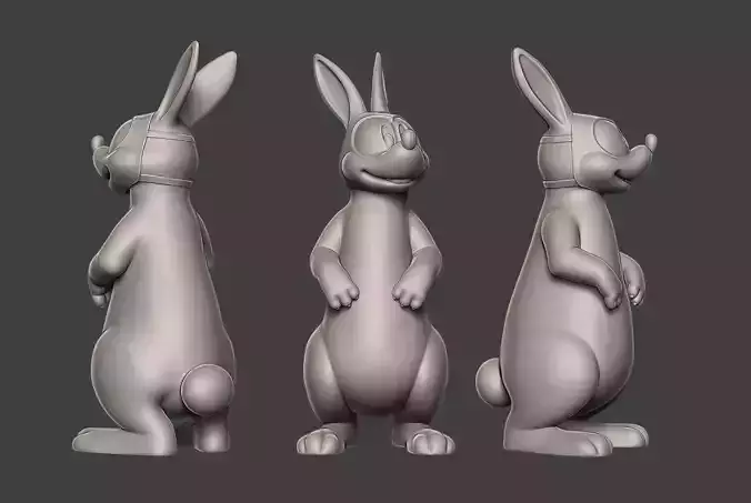 Hare 2 bunny rabbit 3D print model