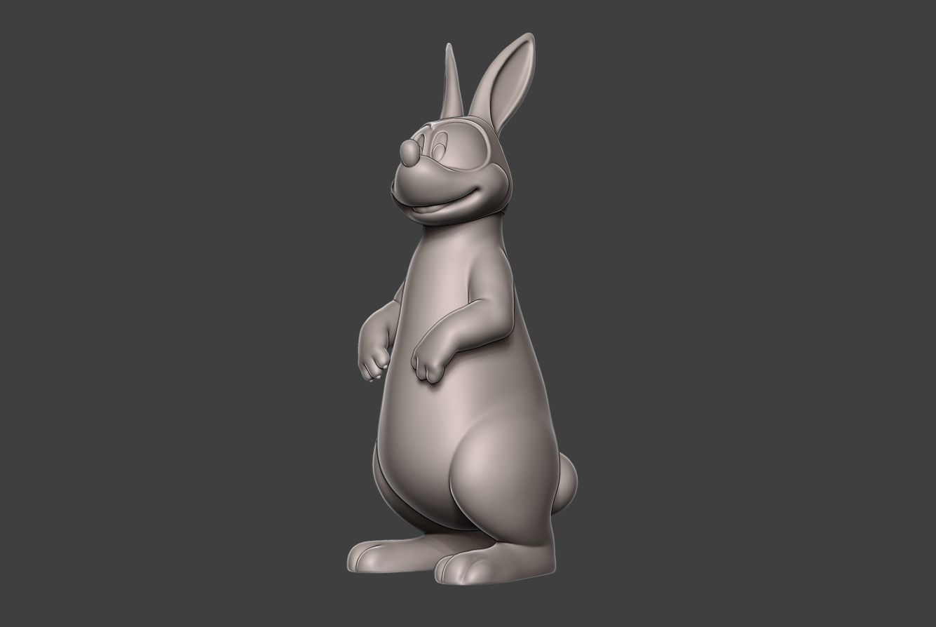 Hare 2 bunny rabbit 3D print model_5