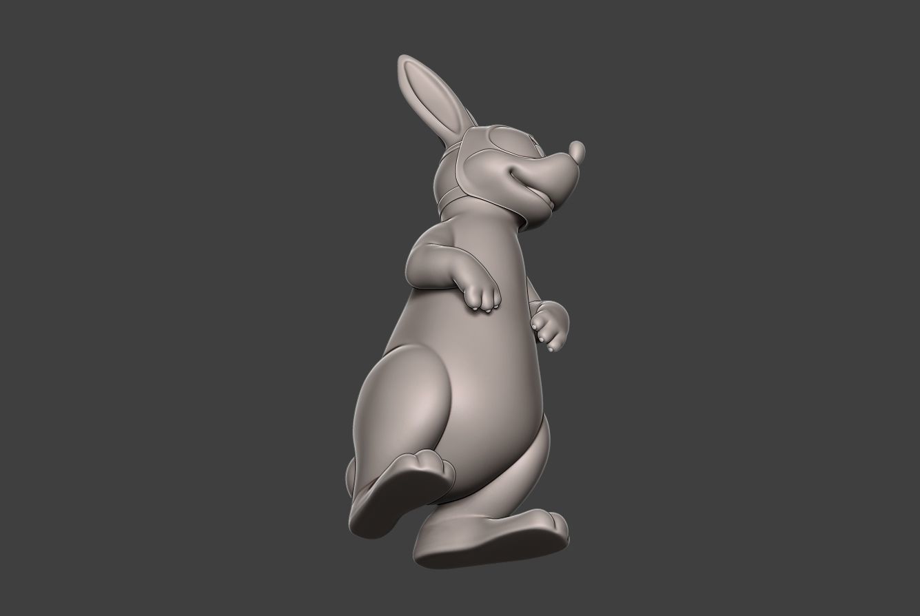 Hare 2 bunny rabbit 3D print model_9