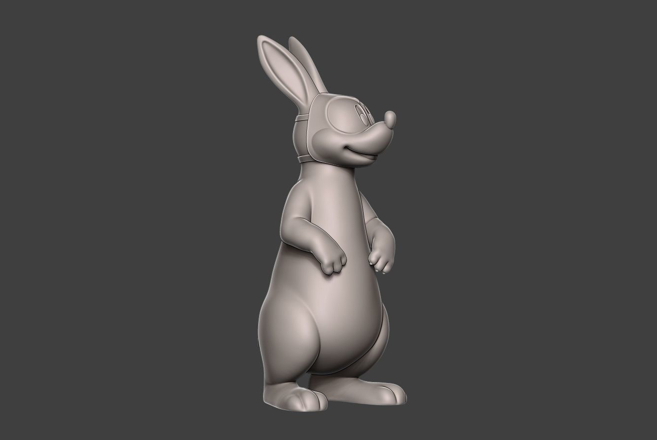 Hare 2 bunny rabbit 3D print model_2